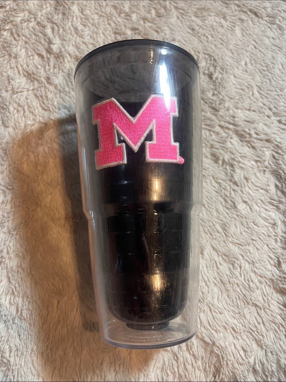 Clear Tumbler with Pink 'M' Patch TERVIS